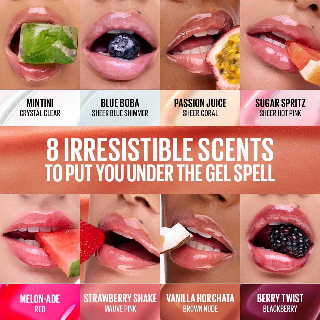 Maybelline New York Lifter Gel Lip Oil In Gel | Glass-like shine | 24H Hydration with Hyaluronic acid + Passionfruit Oil | Softer, bare lips in 1 week - Mintini, 6.6ml