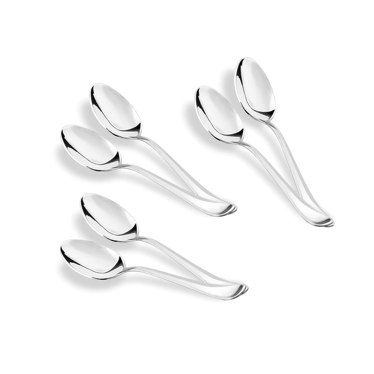 Sumeet Stainless Steel Baby/Medium Spoon Set of 6 Pc – (16cm L) (1.6mm Thick) 6 Pcs Medium