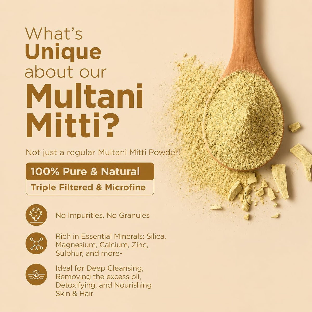 Multani Mitti Face Pack Powder 200 gm with Rose Water 150 gm