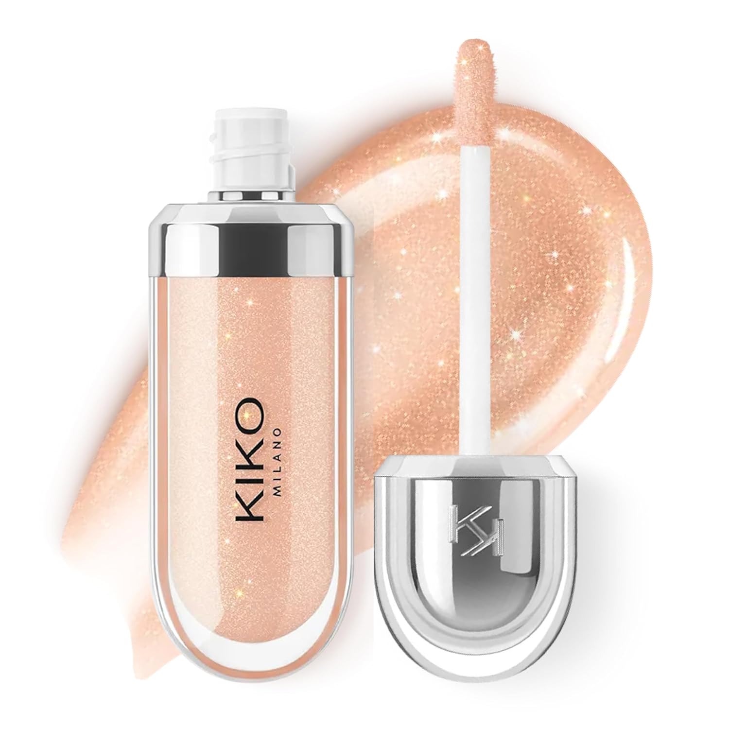 KIKO Milano 3D Hydra Lip Gloss – High Shine, Hydrating, Plumping, Non-Sticky, Moisturizing Lip Makeup Color:02 Natural Beige