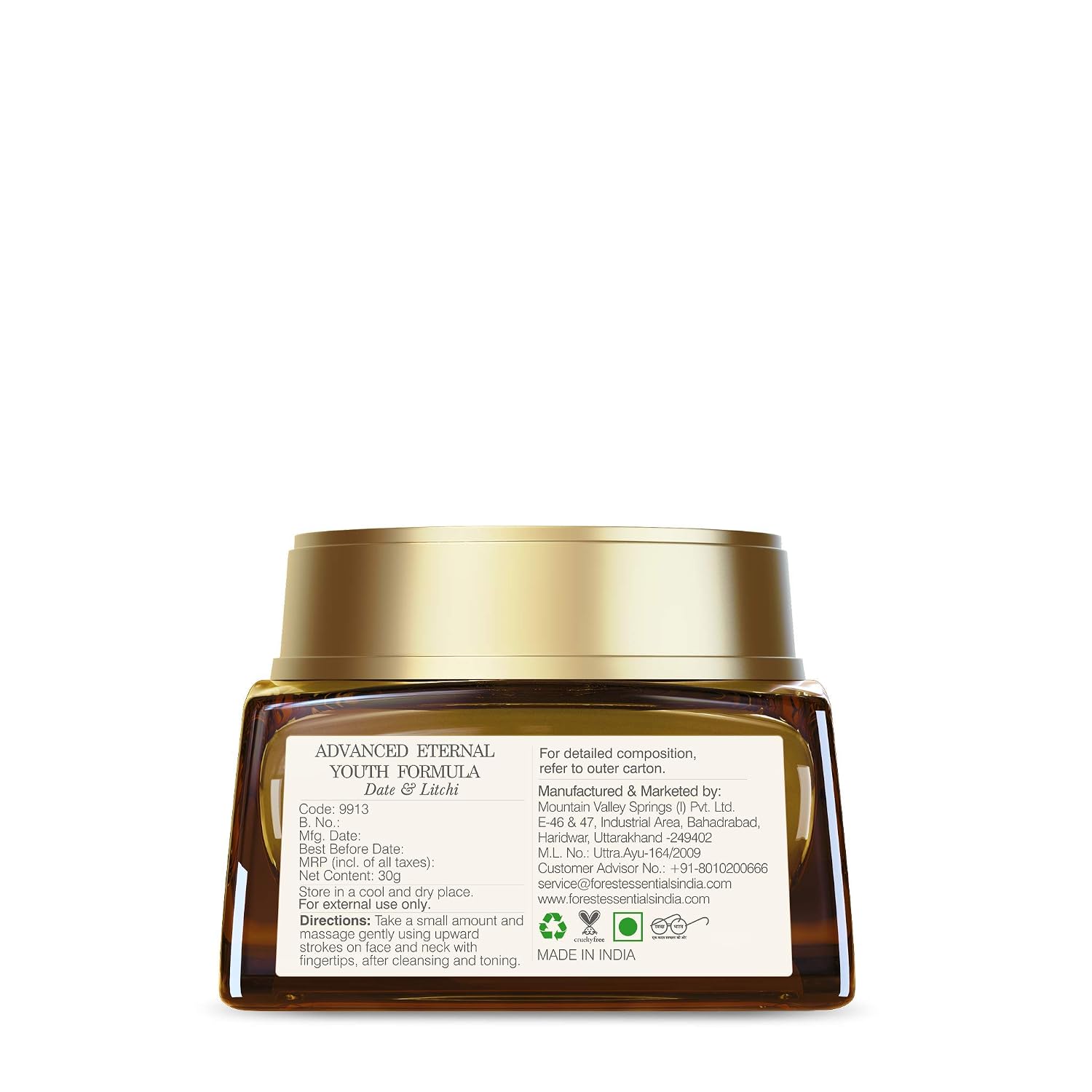 Forest Essentials Night Cream with Date & Litchi | Anti Ageing Face Moisturiser for Normal to Dry Skin | Ayurvedic Cream to Firm & Tone