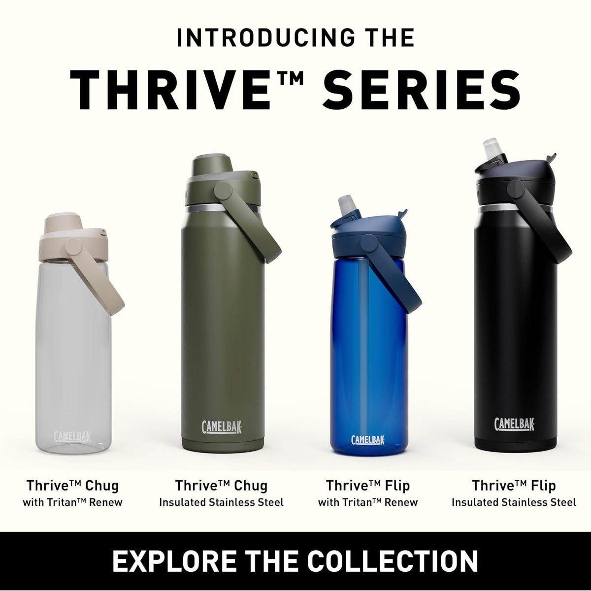 CamelBak Thrive Flip Straw Water Bottle 20oz, Cove