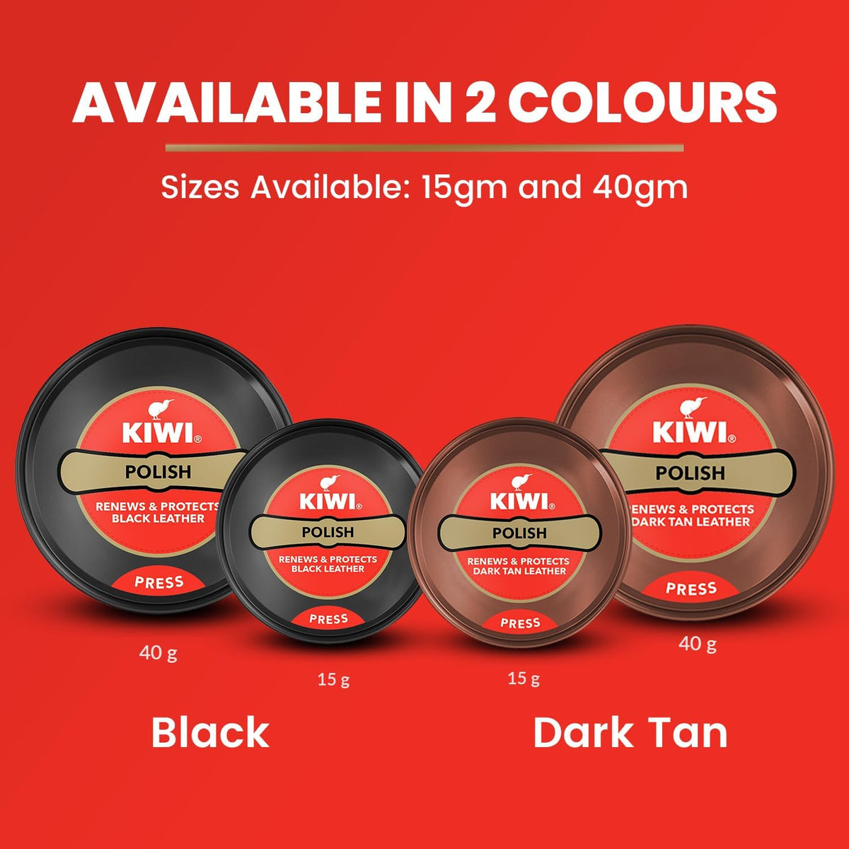 Kiwi Shoe Polish, 40 ml, Black