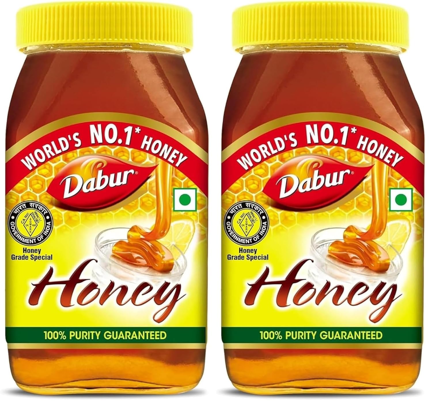 Dabur Honey - 1.2kg | 100% Pure | World's No.1 Honey Brand with No Sugar Adulteration | For Fitness & Health | Natural Immunity Booster | 100% Indigenous | Rich in Antioxidants & Minerals (Pack of 2)