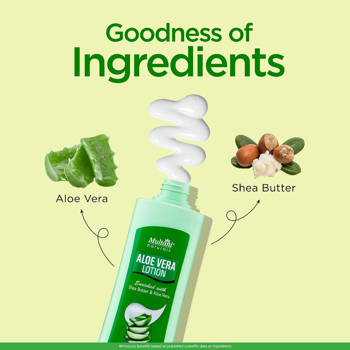 Multani Natural Body Lotion 100ml - Pack of 4 Cocoa Butter, Mix Fruit, Aloevera, Almonds Honey - Nourishing Lotion for All Skin Types, Fast Absorbing, Non-Stick
