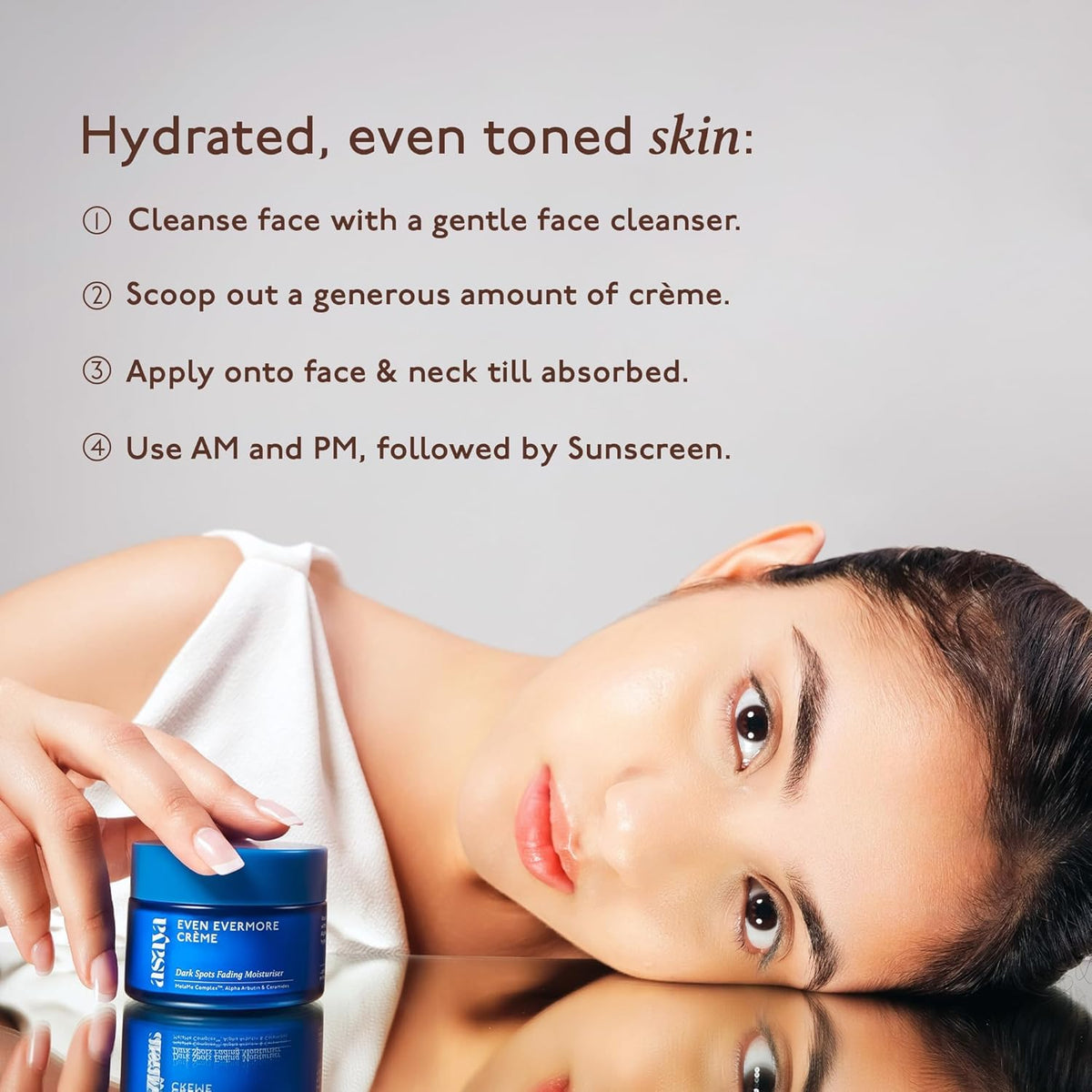 Asaya Ceramides Moisturizer with Alpha Arbutin | Dark Spots & Acne Marks Removal Cream | Barrier Repair & Deep Hydration, Lightweight, Non-Greasy & Fast Absorbi