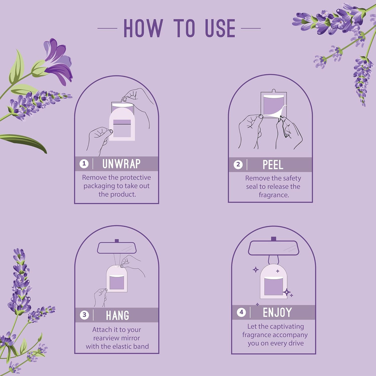 Aromahpure Gel Wink Hanging Car Perfume | Long-Lasting Gel Based Car Air Freshener | Car Accessories | Last Up to 30 Days (Musk-Aqua-Lavender)