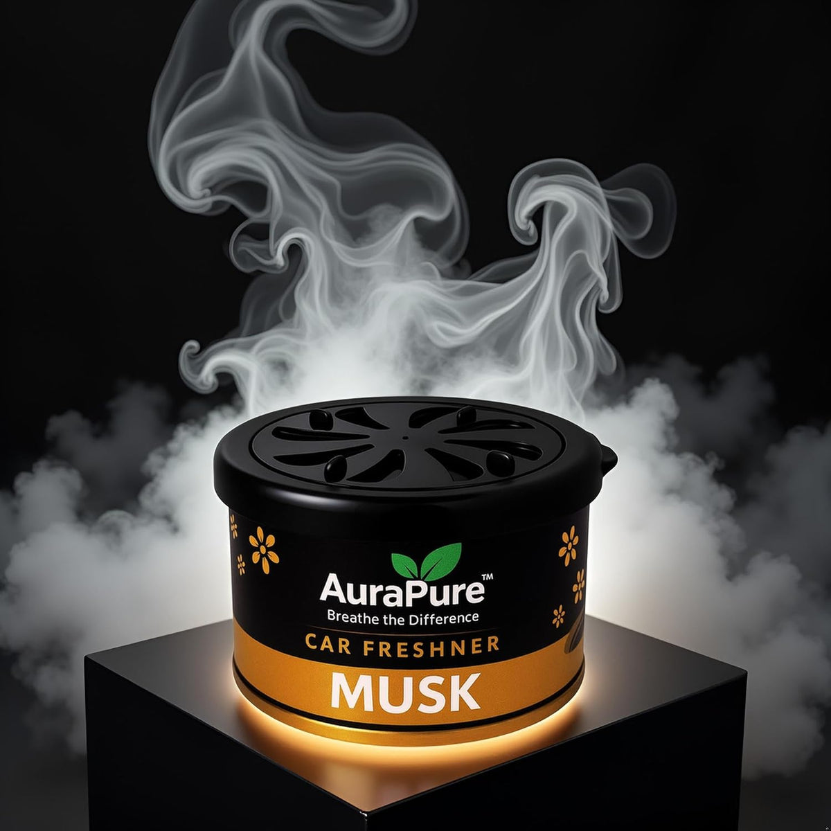 Musk Car Air Freshener Gel | Premium Long Lasting Gel Air Freshener for Car Dashboard, AC Vent & Interior | Rich Musk Fragrance Odor Eliminator | Spill-Proof Ca