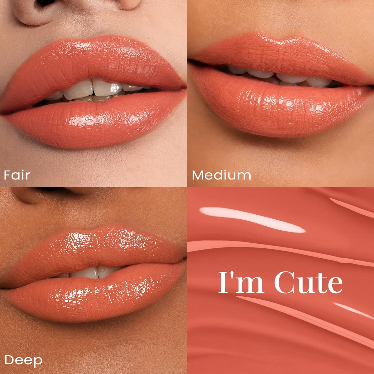 Staze Gloss Lock 2-in-1 Liquid Lipstick Matte Lipstick + High-Shine Transferproof Gloss 12H Long-lasting Intense Pigment Lightweight & Waterproof 01 I'm Cute 7g
