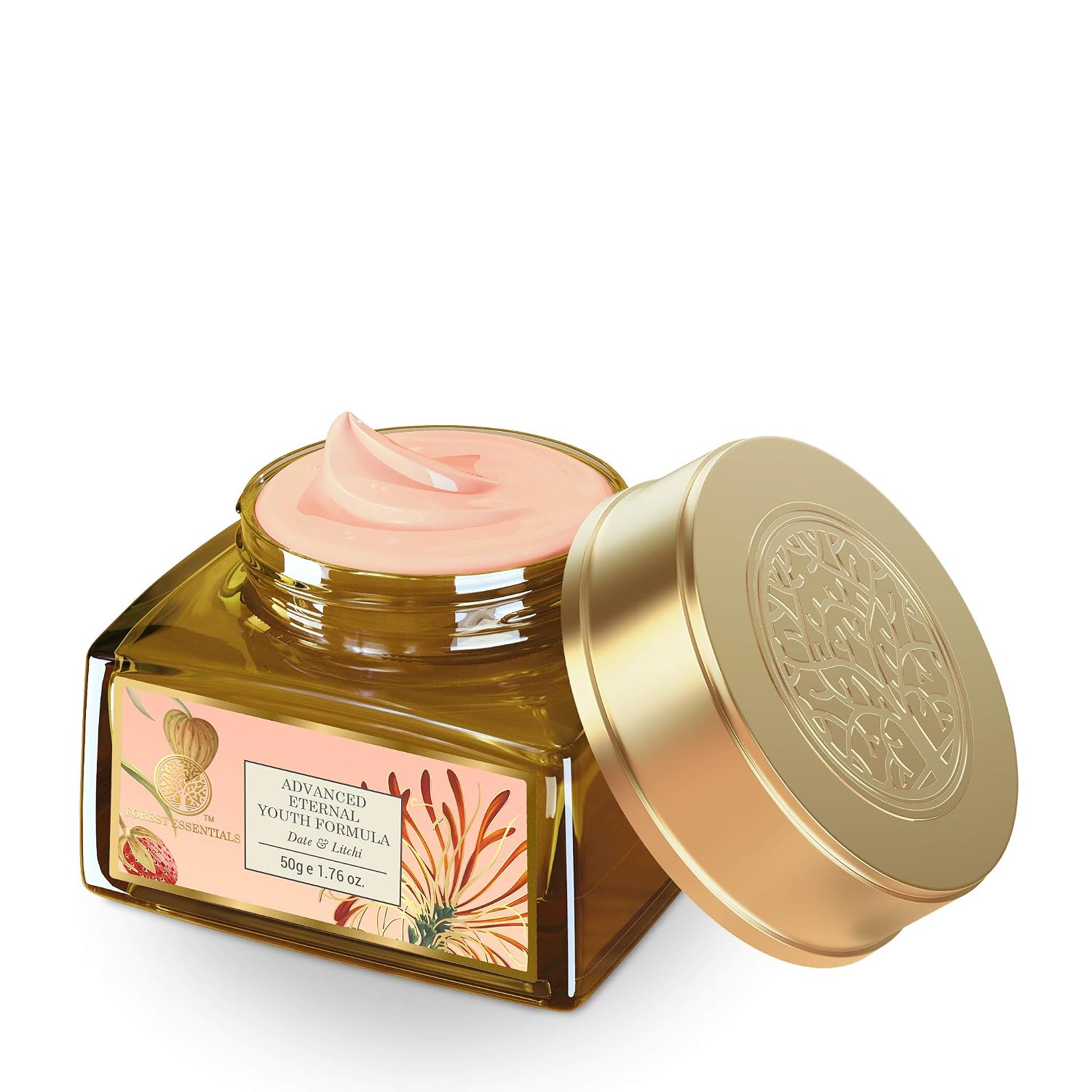 Forest Essentials Night Cream with Date & Litchi | Anti Ageing Face Moisturiser for Normal to Dry Skin | Ayurvedic Cream to Firm & Tone