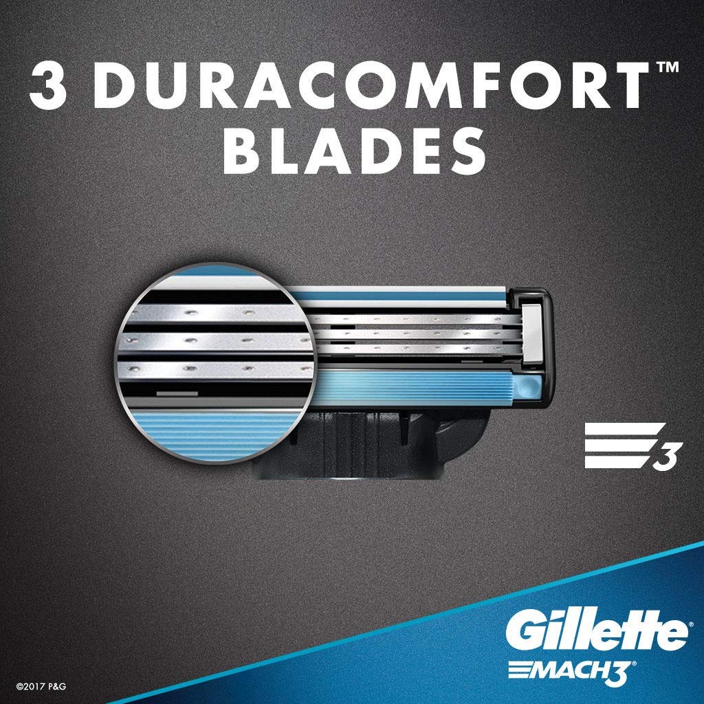 Gillette Mach 3 Razor Refill Cartridges , Men 8 Count