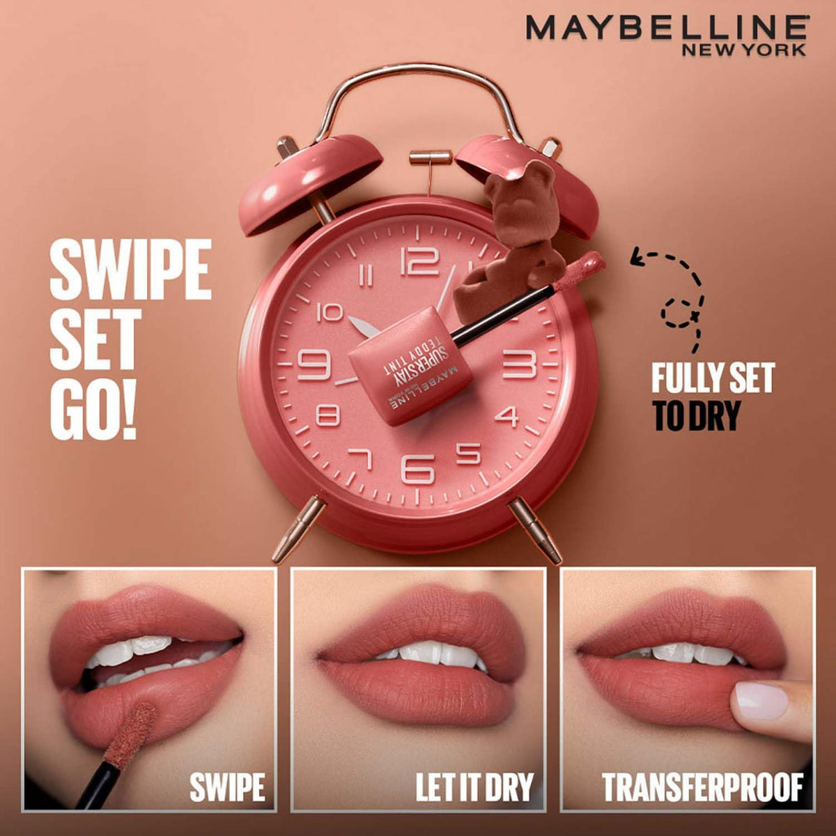 Maybelline New York Superstay Teddy Tint, Lip and Cheek Color, Heart Locket Heart Locket 5 ml (Pack of 1)