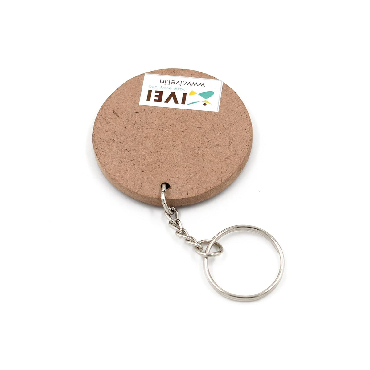 IVEI Diy Mdf Key Chains - Mdf Plain Square Key Chains - Set Of 20-2 In X 2 In (Non - Primer, Mixed), Beige Non - Primer Mixed