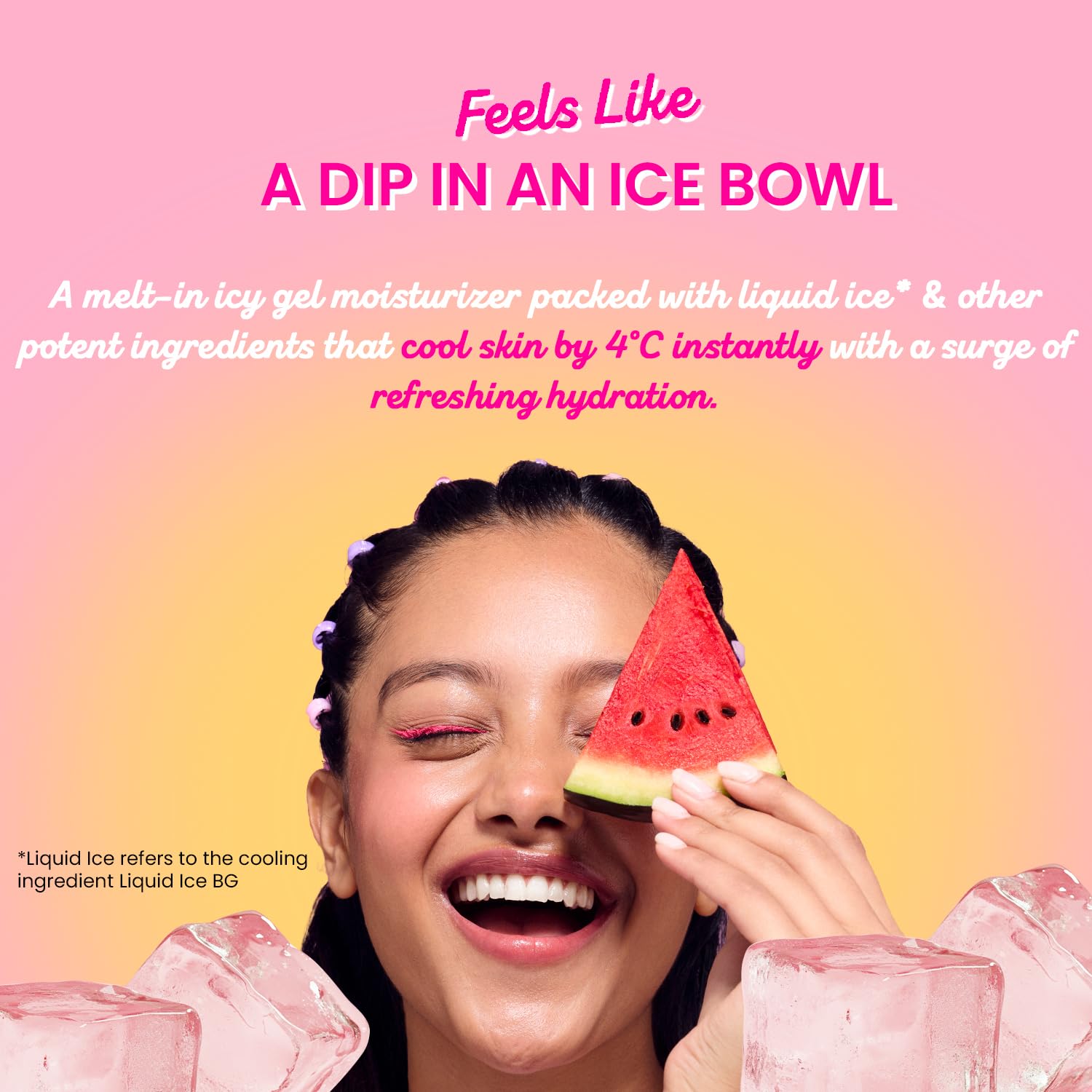Dot & Key Watermelon Cooling Icy Gel Moisturizer | Instantly Cools Skin, Hyaluronic & Niacinamide | Controls Excess Oil, Boosts Radianc | Refreshes & Soothes Skin, Non-sticky & Non-greasy | 60g