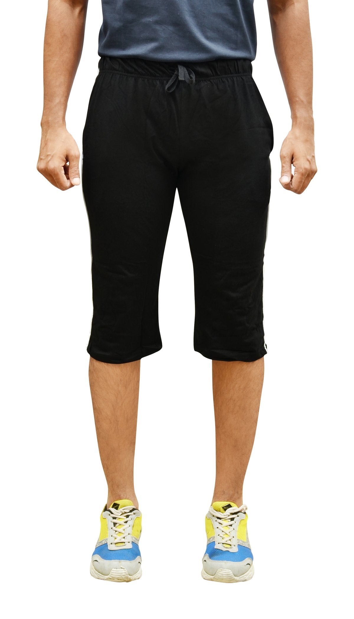 MOTUS Mens Cotton Casual 3/4th Shorts - Multicolored 3XL Black