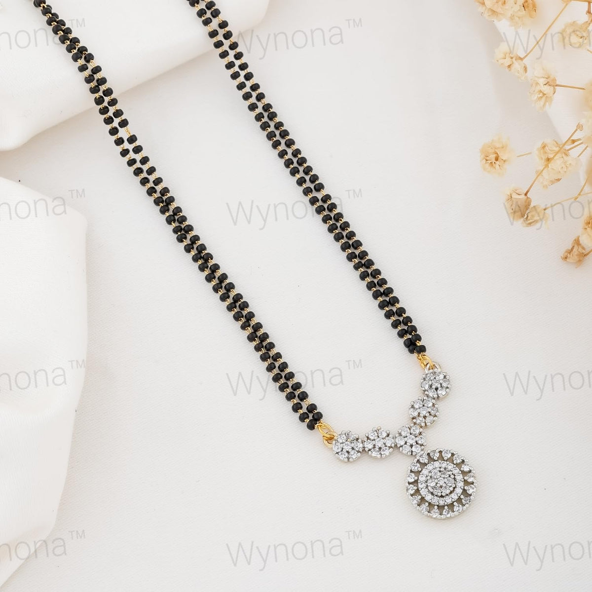 Wynona american diamond short mangalsutra