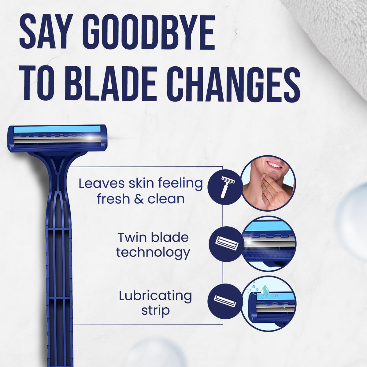 DORCO TG710 Disposable Shaving Razors for Men with Dispenser, Pack of 12 | Twin Blade Technology | Long Handle with Lubrastrip | Smooth & Comfortable Shave | Ea