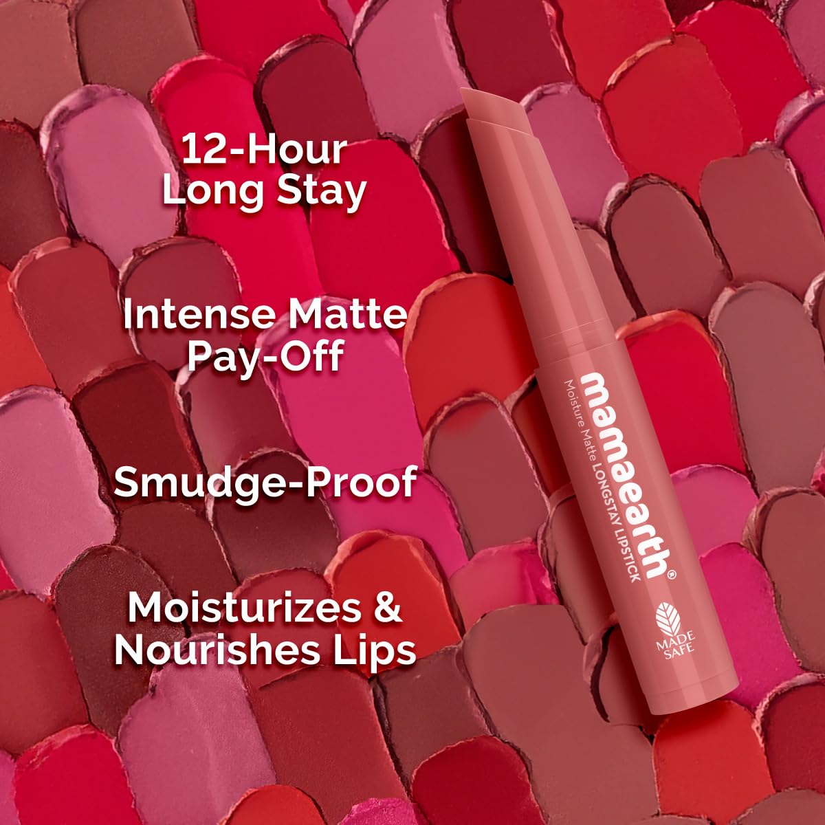Moisture Matte Longstay Mini Lipstick with Avocado Oil & Vitamin E for 12 Hour Long Stay- 05 - Bubblegum Nude - 0.7 g