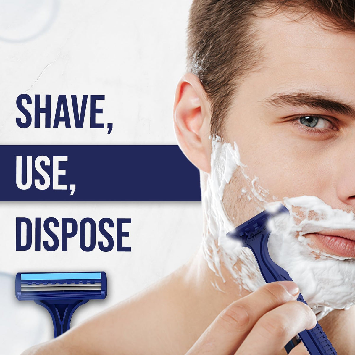 DORCO TG710 Disposable Shaving Razors for Men with Dispenser, Pack of 12 | Twin Blade Technology | Long Handle with Lubrastrip | Smooth & Comfortable Shave | Ea