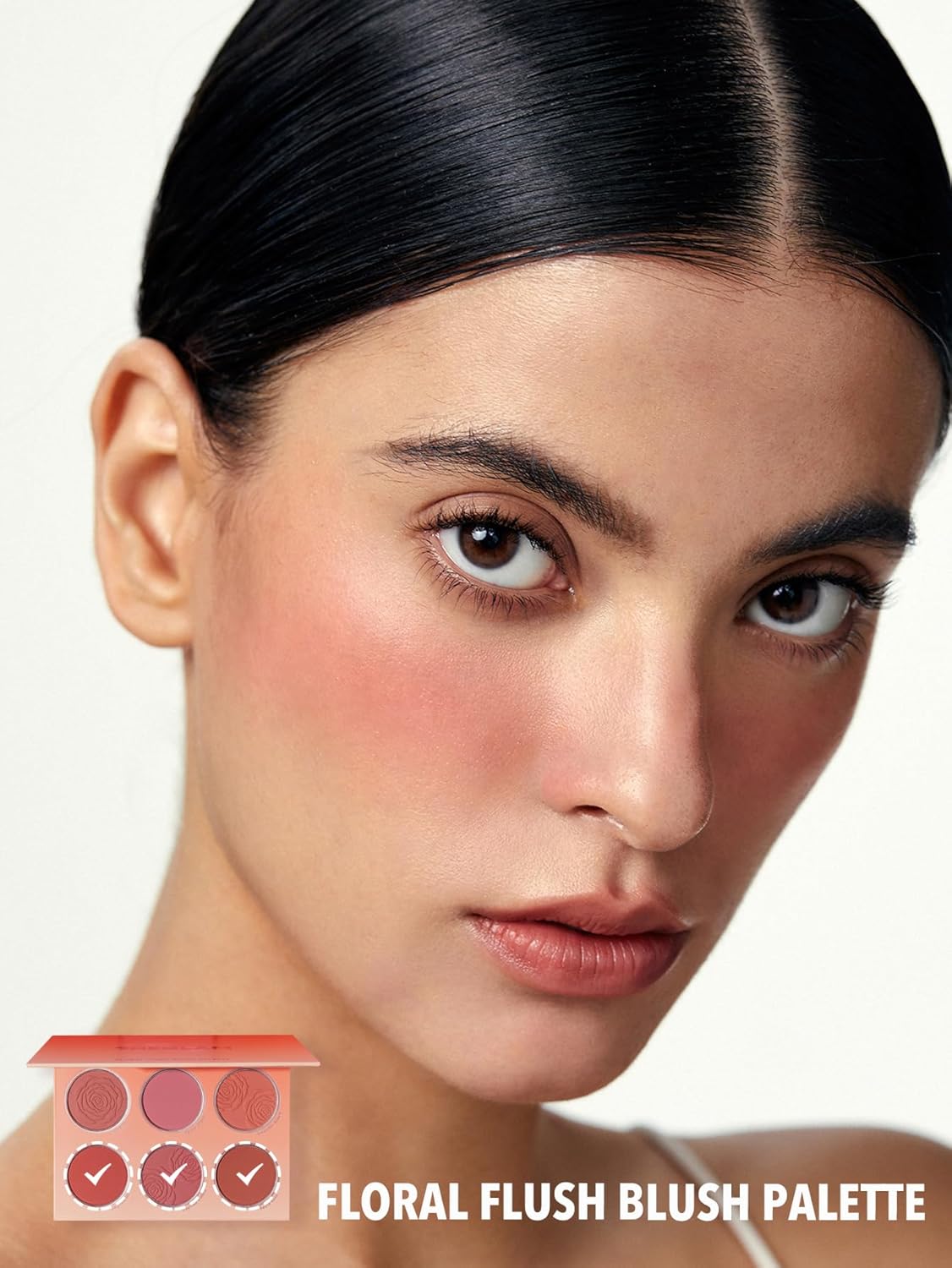 Sheglam - Floral Flush 6-Color Blush Palette Long Lasting High Pigment Matte Pressed Powder Blush for Cheeks