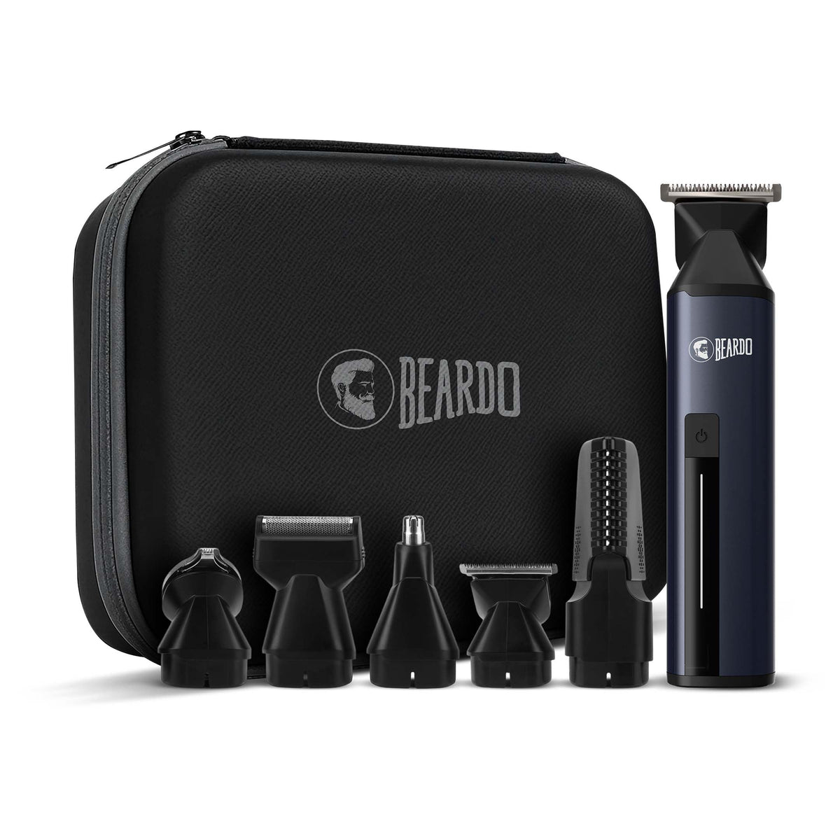 Beardo Godfather Premium Trimmer Kit for Men | Full Body Grooming Kit with 6 Magnetic Attachments | 8000 RPM Motor, 120 Min Runtime, Travel Lock | Self-Sharpeni