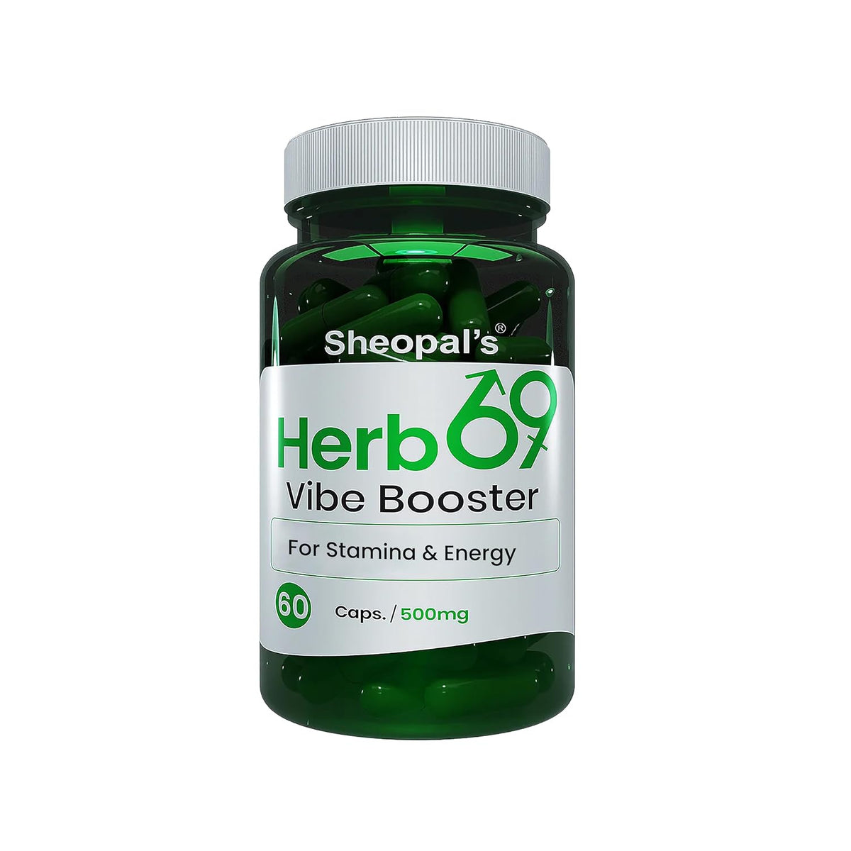 Sheopals Herb 69 Vibe Booster for Men | Ayurvedic Helps Increasing Vitality & Energy Booster | With Shudh Shilajit Safed Musli, Ashwagandha, Shatavari | 60 Caps