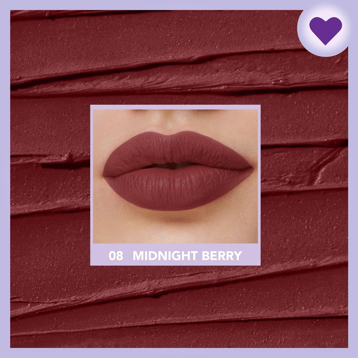 Blue Heaven Love Capsule Powder Matte Lipstick Infused With Vitamin E & Castor Oil for Intense Hydration| High Color Payoff| Matte Finish| Long Lasting Lipstick for women |Midnight Berry, 4gm
