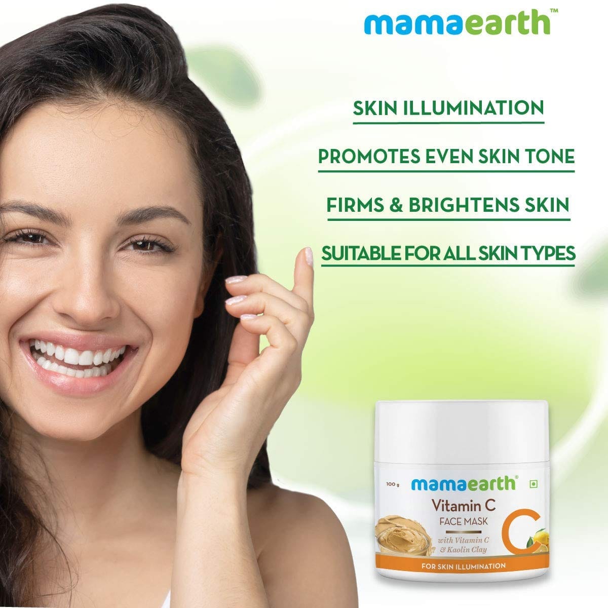 Mamaearth - Vitamin C Face Mask With Vitamin C & Kaolin Clay for Skin Illumination - 100g
