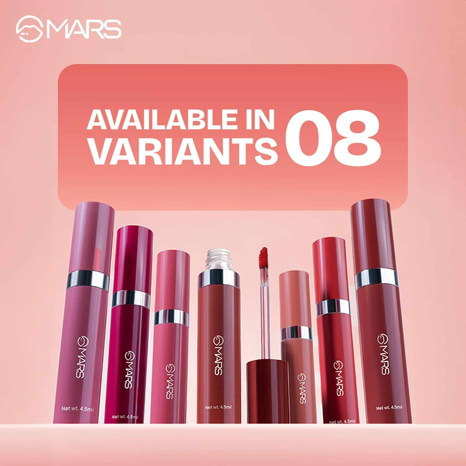 MARS Drip Lip Tint for Women (4.5 ml) (03-Rosewood Drip) | Lightweight & Long-Lasting | Comfortable Long Wear | Non-patchy Reapplication |Buildable Color, Glossy Finish
