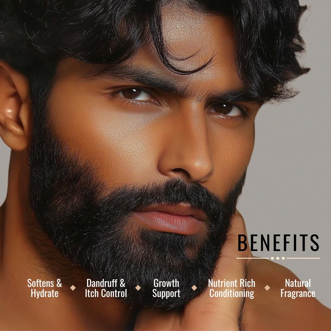 NARH SAHASA | Luxury Beard Oil for Men | Musk Fragrance | All-Natural, Non-Sticky, Beard Hydration & Anti-Dandruff | Enriched with Vitamin E, Jojoba, & Avocado