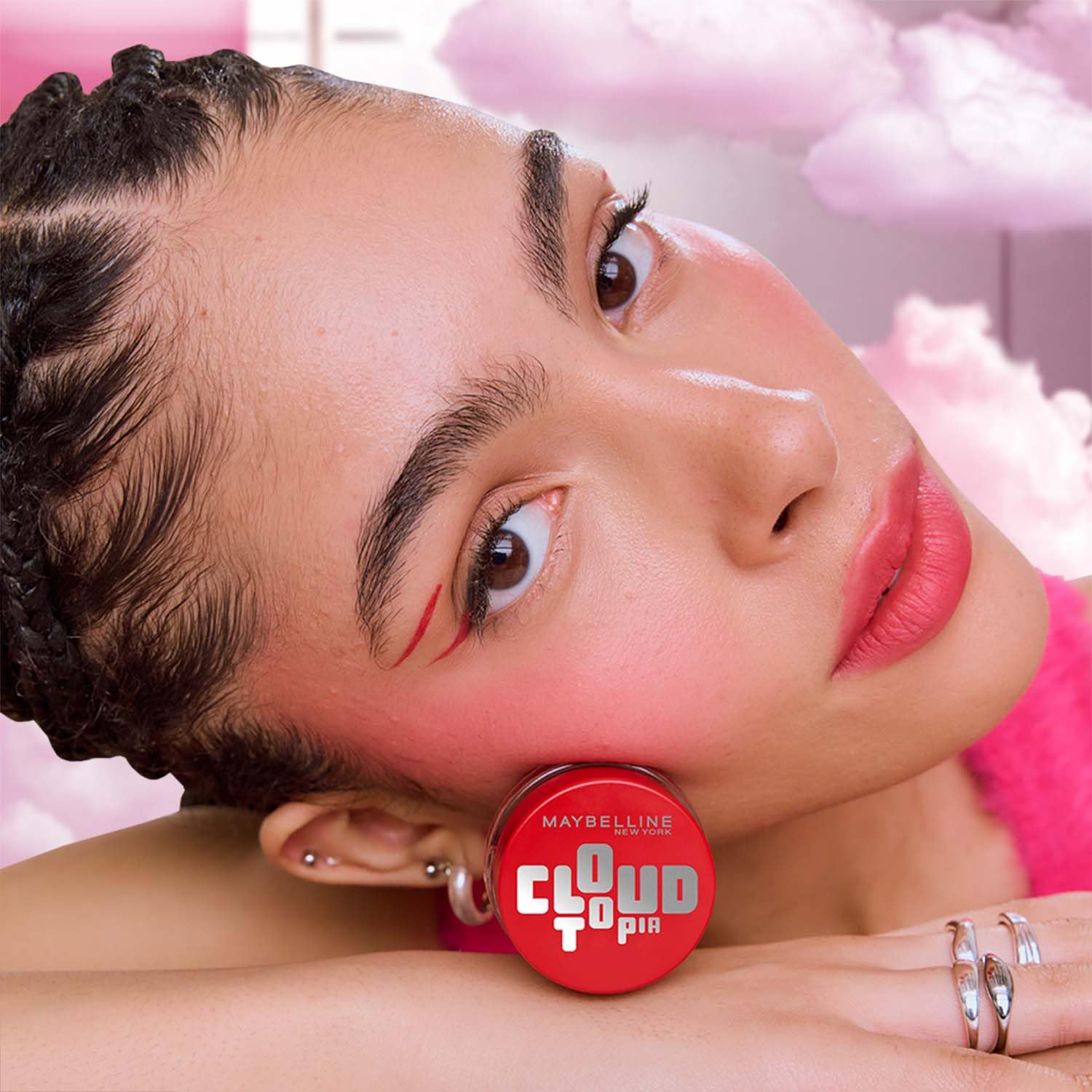 Maybelline Cloudtopia Cheek & Lip Mousse Blush | Lightweight, Pigmented Mousse in Coral Illusion, 5g