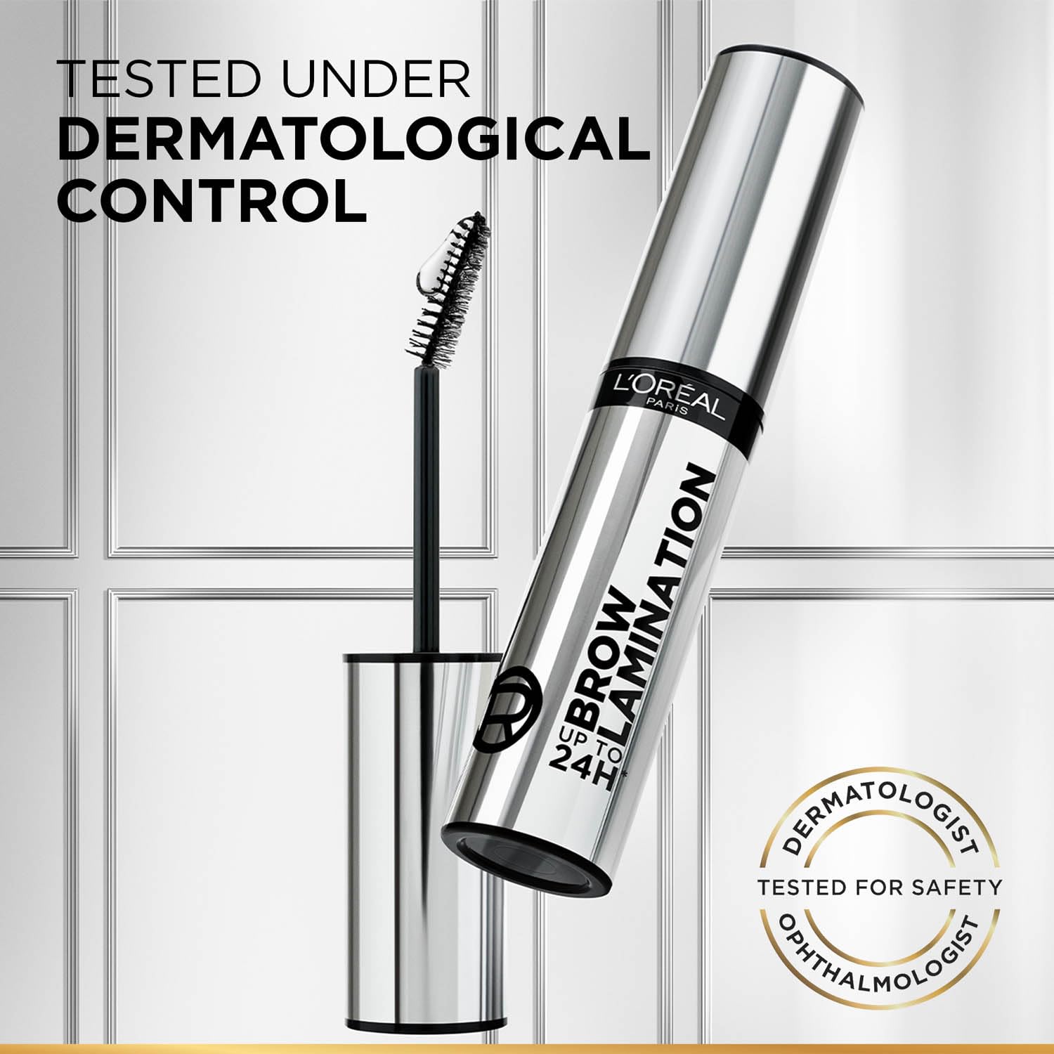 L'Oréal Paris Brow Lamination, For Up To 24H Hold, Day and Night, Lightweight, Opthalmologically Tested,Transparent, 5ml