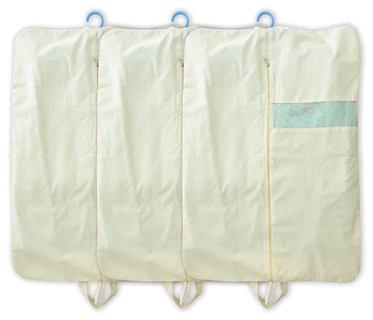SOLSTICE Cotton Coat/Suit Cover Big Size with Zip of (40 x 24 inch) | Suit, Blazer, Jacket Cover (Pack of 3)(Hanger Not Included)