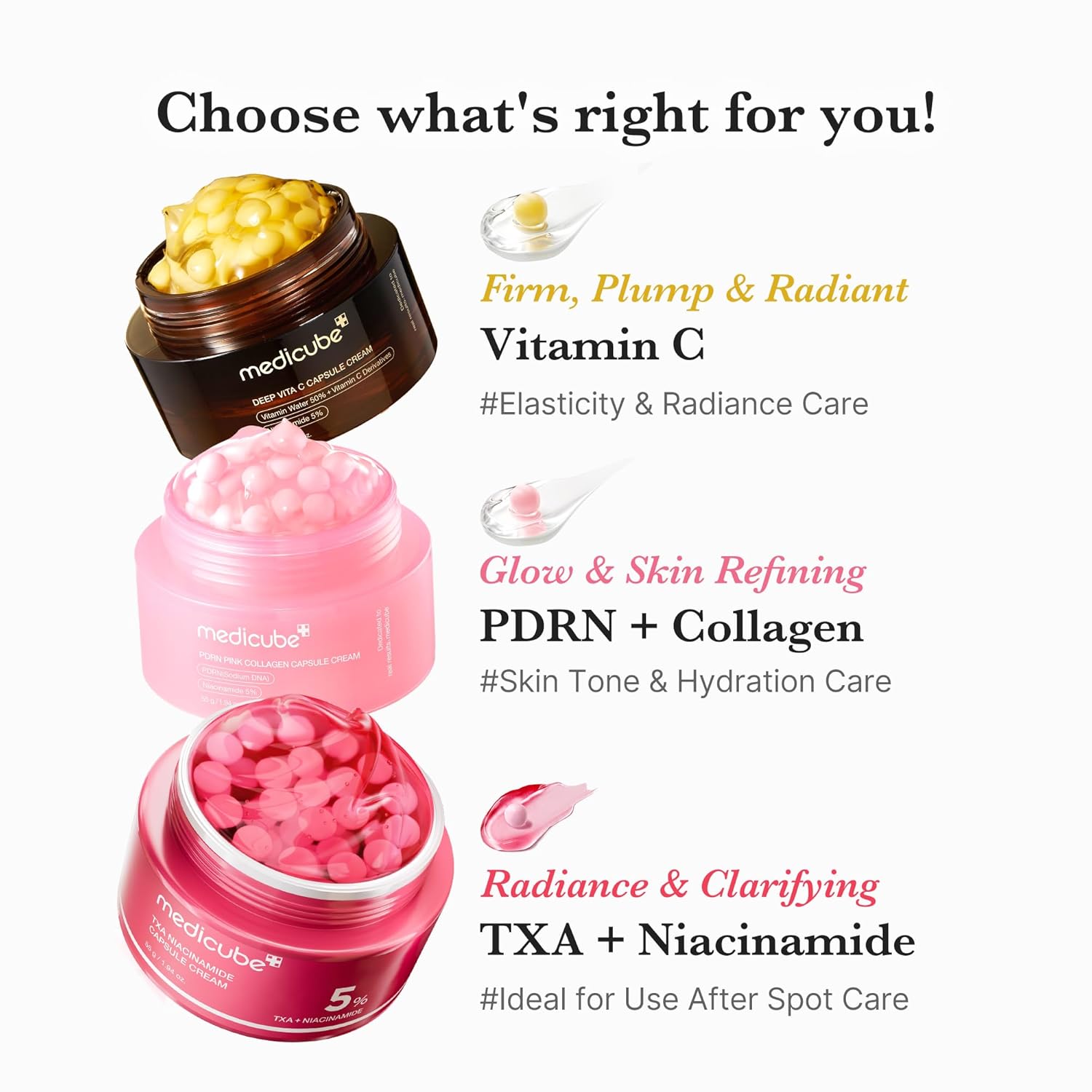 Medicube Deep Vitamin C Golden Boba Capsule Face Moisturizer - Liposome Capsules For Wrinkles, Skin Radiance - Transparent Gel for Glow Hydration - Korean Skin Care 1.94 oz