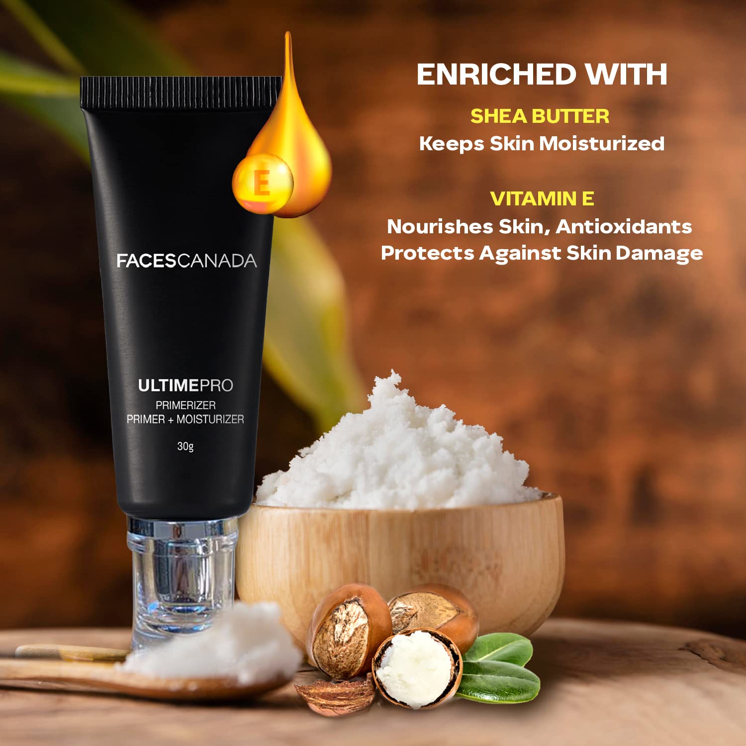 FACES CANADA Ultime Pro Primerizer Primer + Moisturizer, 30 g | Skin Perfecting & Hydrating Face Primer | Flawless Look | Minimizes Pores & Fine Lines | Shea Butter, Vitamin E, Antioxidants Enriched