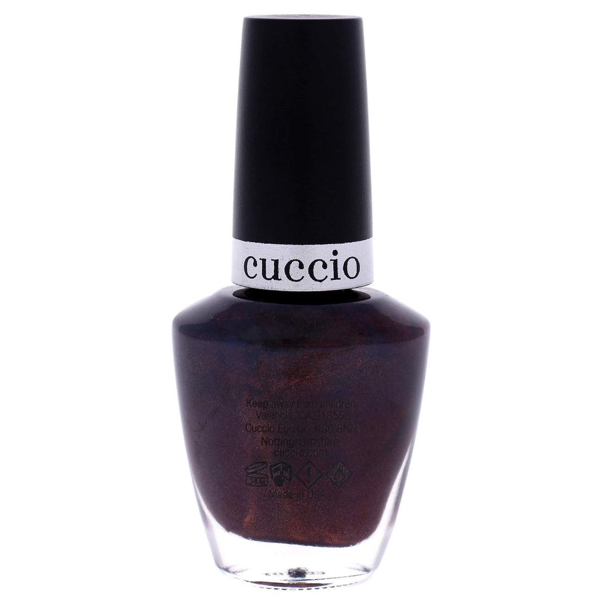Cuccio Color Nail Polish Nail Paint, Beijing Night Glow, .43 Ounce - Burgundy