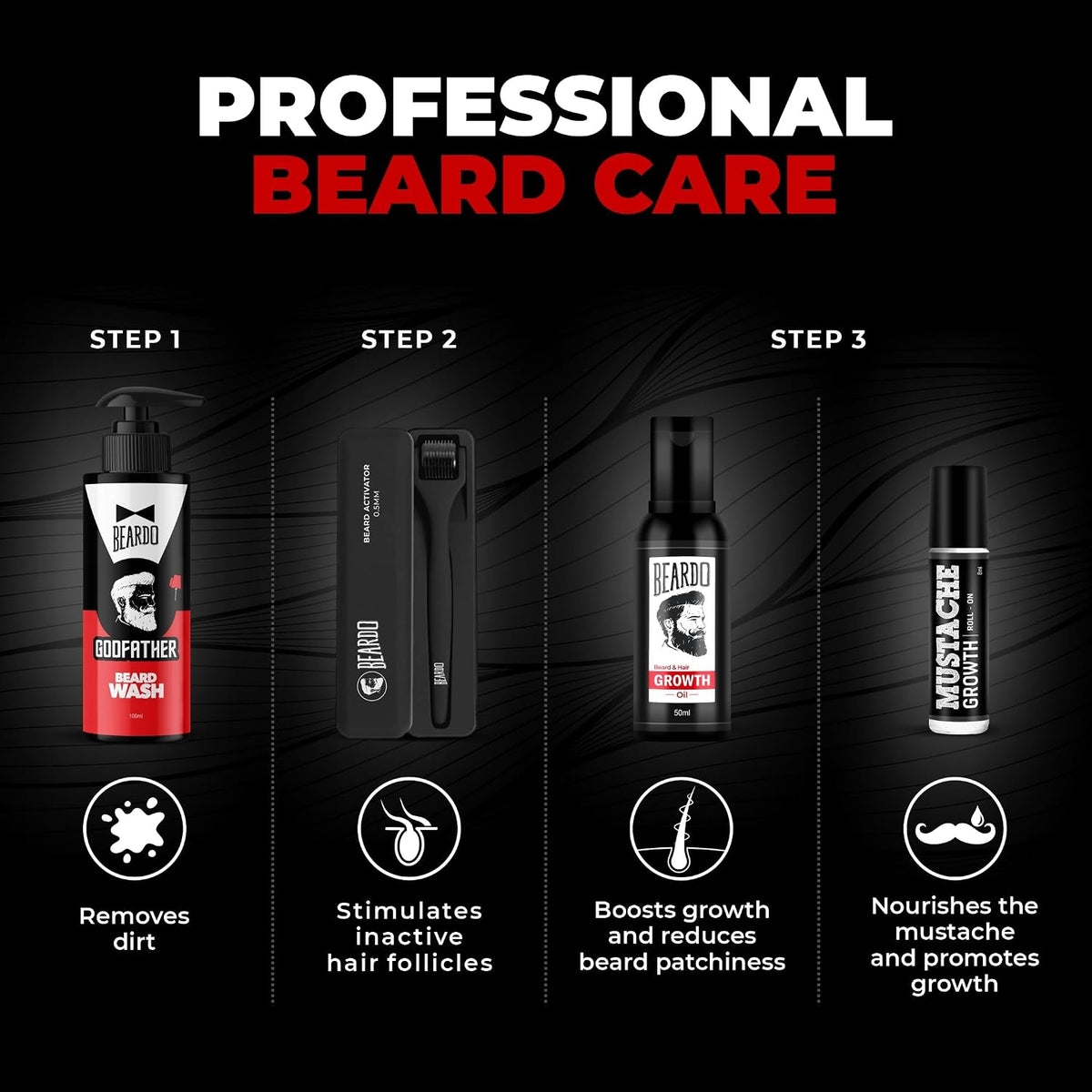 Beardo Beard and Hair Growth Oil - 50 ml for faster beard growth and thicker looking beard | Natural Actives Only | No Harmful Chemicals Beard Oil-50ml