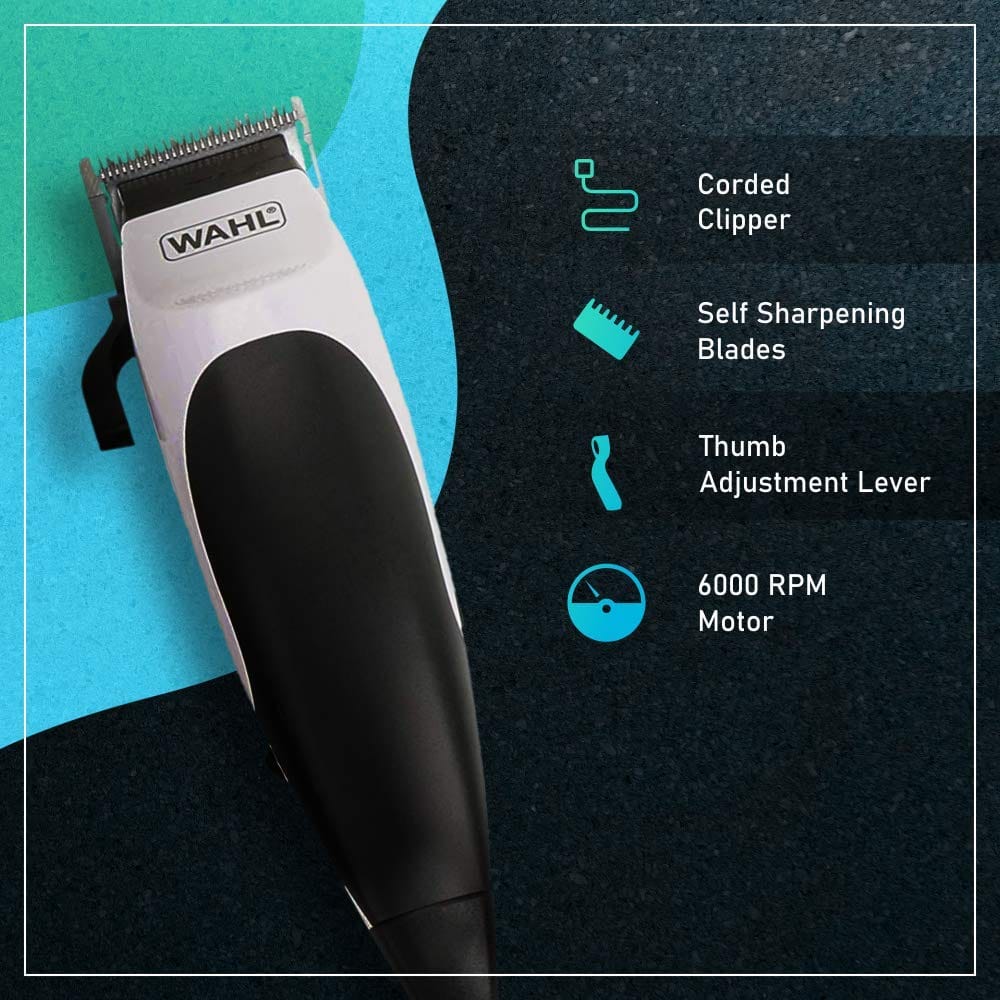 WAHL (09243-4724) Hair Cutting Clipper Runtime: 30 min Trimmer for Men  (White,Black)