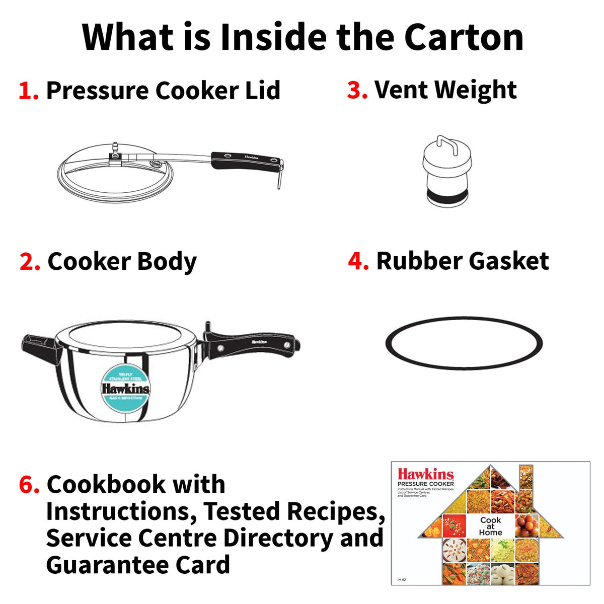 Hawkins 1.5 Litre Triply Stainless Steel Pressure Cooker, Inner Lid Induction Baby Cooker, Silver (HSST15) 1.5 Litres