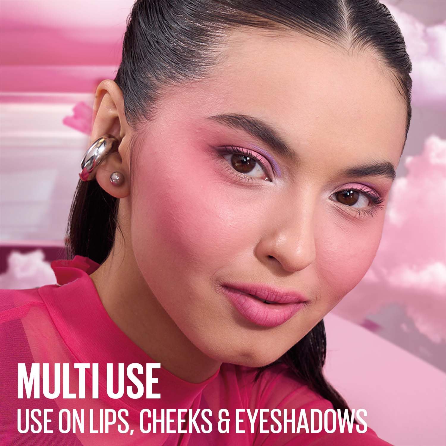 Maybelline Cloudtopia Cheek & Lip Mousse Blush | Lightweight, Pigmented Mousse in Coral Illusion, 5g
