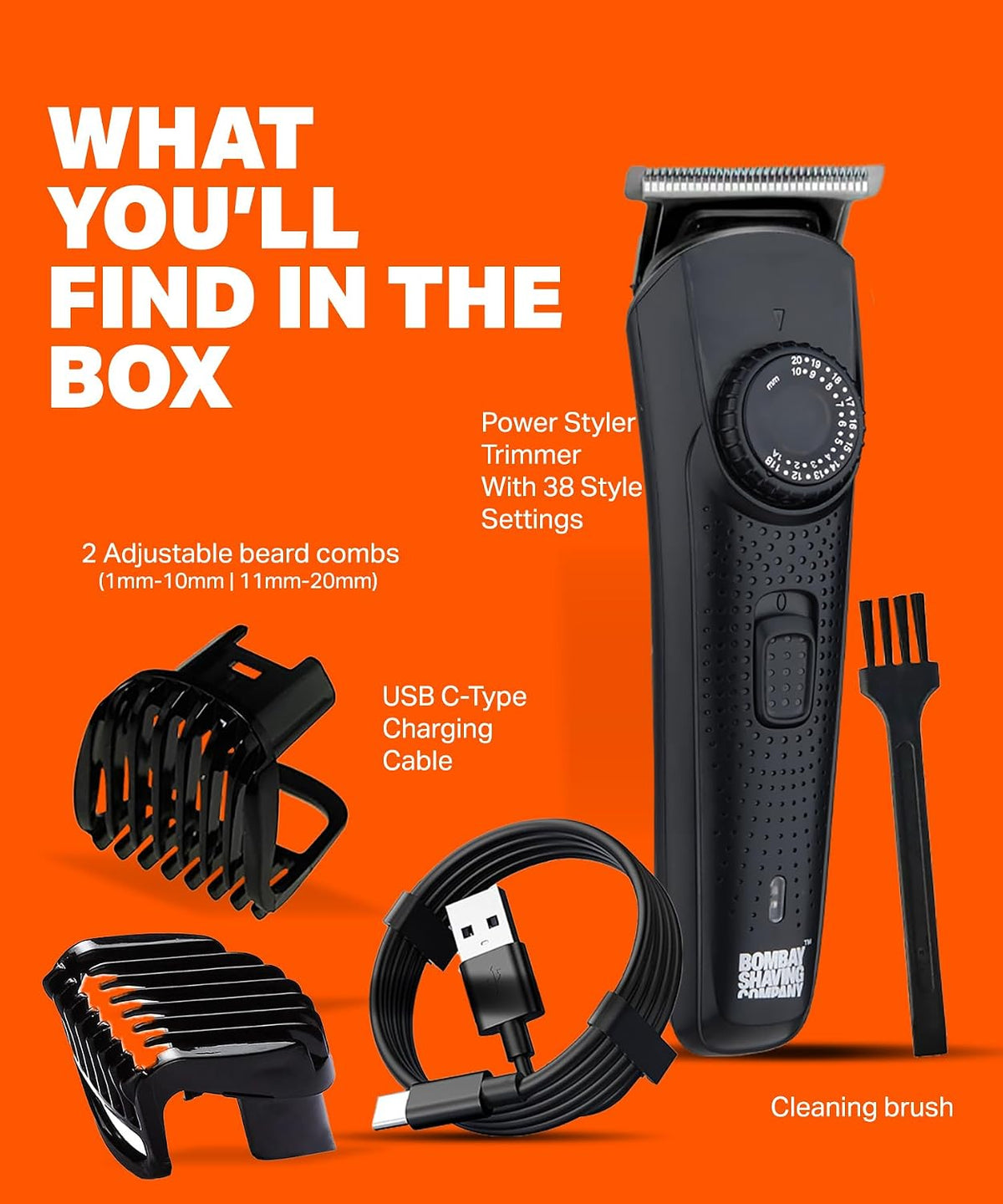 Bombay Shaving Company Power Styler Beard Trimmer & Perfume - Mexico 100ml || Combo