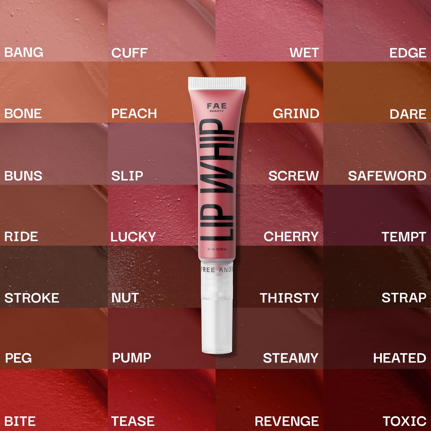 Fae Beauty Lip Whip 12H Matte Liquid Lipstick | Long Wear | Non Drying | Soft Mousse Smudgeproof Formula | Vegan | Enriched with Vitamin E and Cherry Coffee - Peg