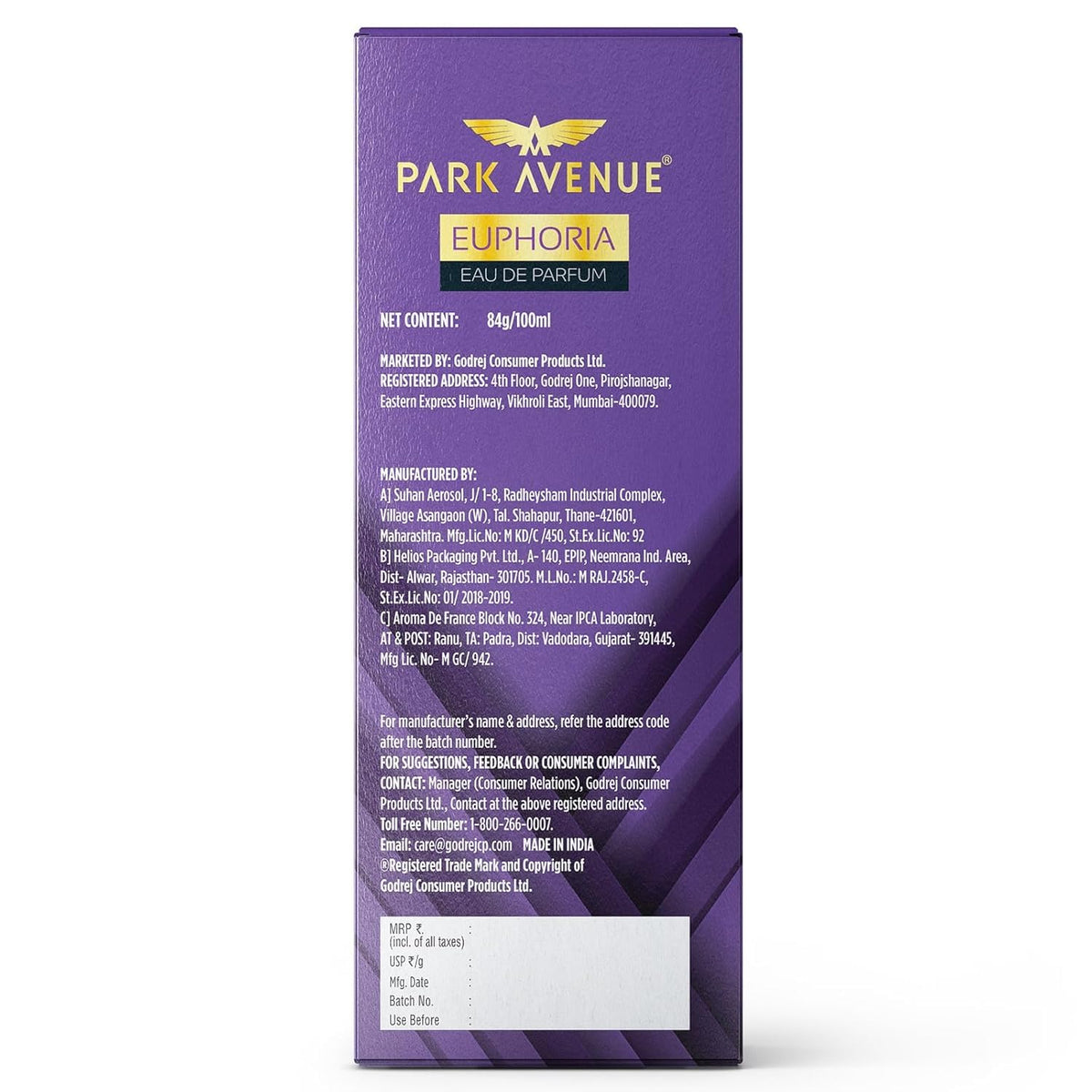 Park Avenue Harmony, Eau De Parfum Men, 100ml | Long Lasting Perfume for Men | Premium Luxury Fragrance Scent | Aromatic Blend of Patchouli, Musk & Vetiver | Su