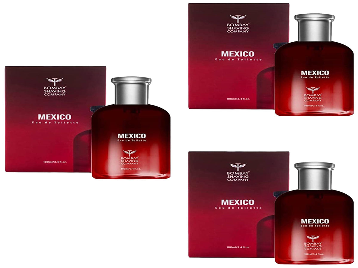 Bombay Shaving Company Perfum For Unisex| Mexico Premium Fragrances For Men 100Ml | Long Lasting Perfume |Pack Of 3