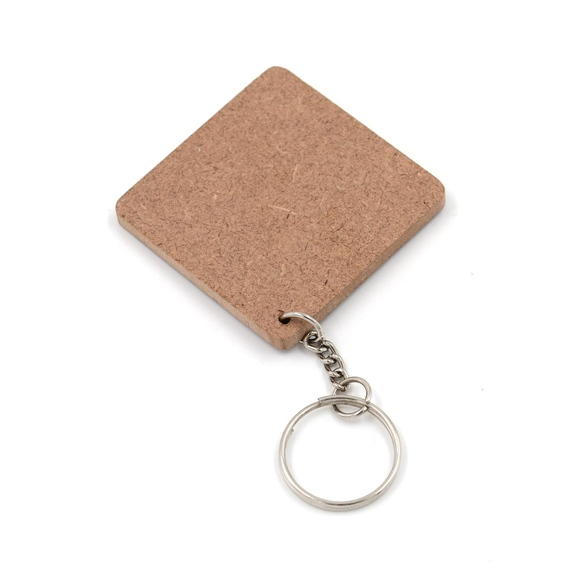 IVEI Diy Mdf Key Chains - Mdf Plain Square Key Chains - Set Of 20-2 In X 2 In (Non - Primer, Mixed), Beige Non - Primer Mixed