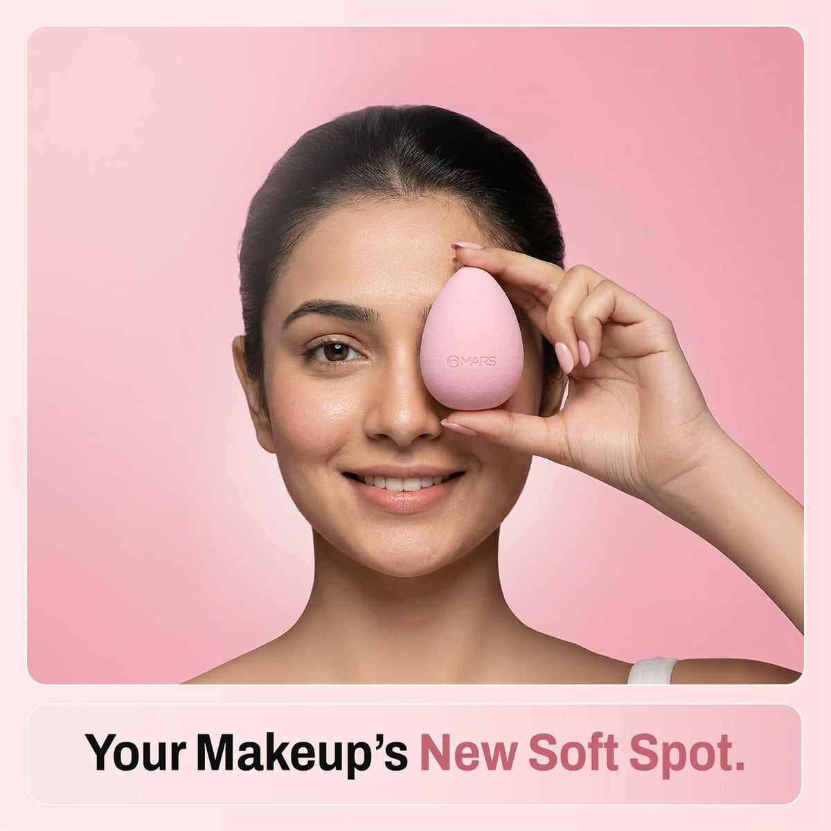 MARS Squishy Makeup Blender | Seamless Natural Finish | Minimal Product Absorption | Soft Latex-Free | Uses for Foundation, Concealer, Contour & Powder SQUISHY