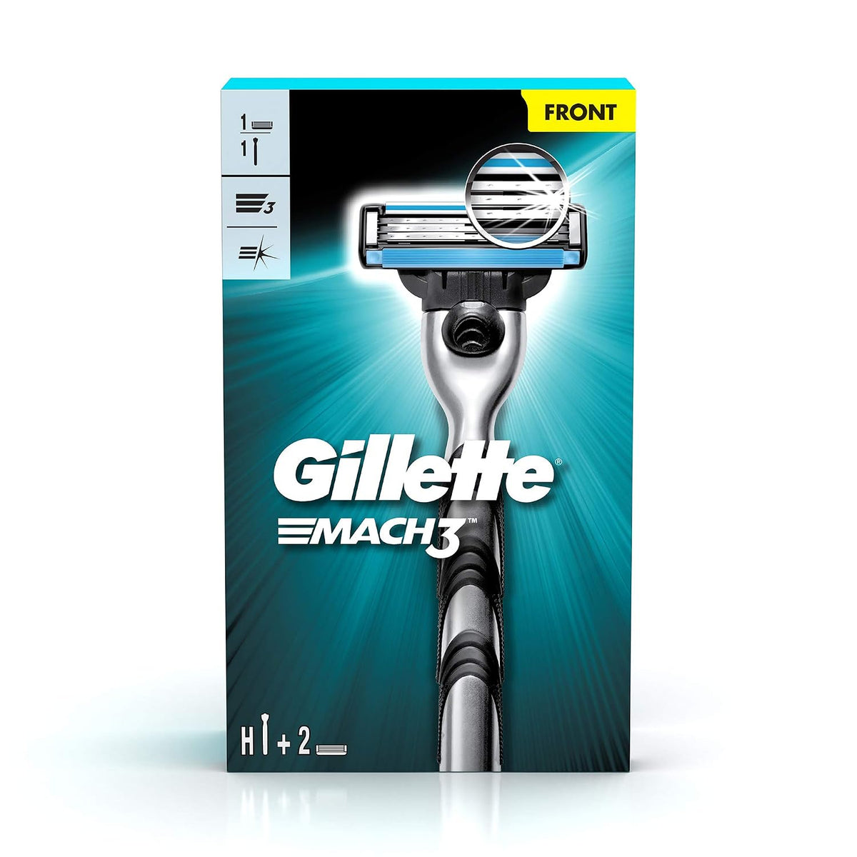 Gillette Mach 3 Shaving Razor + 1 Shaving Blade (Cartridge) and Gillette Classic Regular Pre Shave Foam, 418g with 33% Extra Free