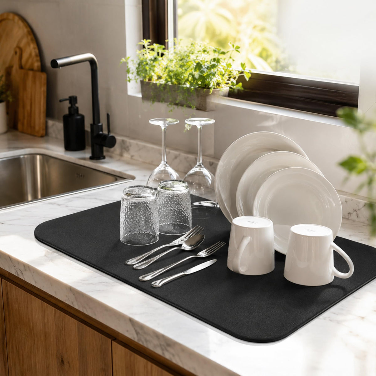 Dish Dry Mat 40x60cm- Microfiber Kitchen Absorbent Drying Mat