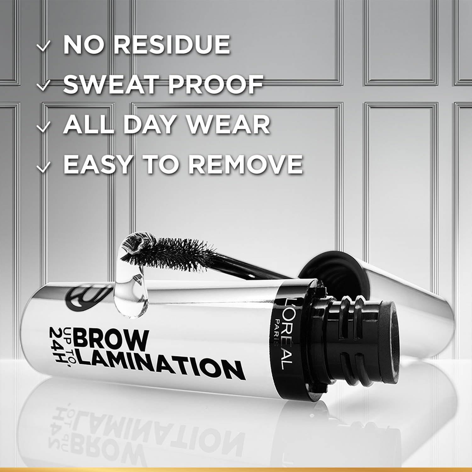 L'Oréal Paris Brow Lamination, For Up To 24H Hold, Day and Night, Lightweight, Opthalmologically Tested,Transparent, 5ml