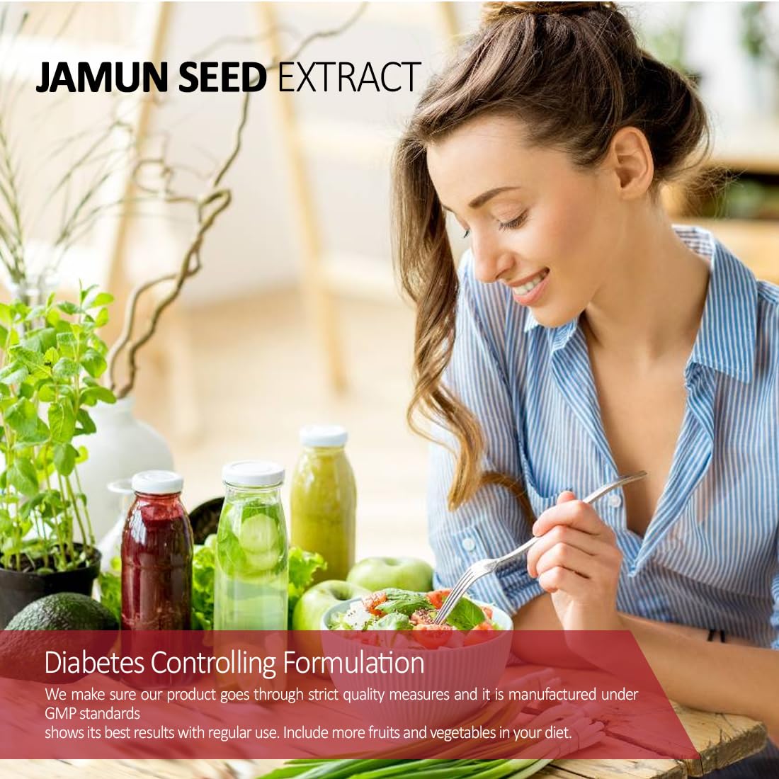 ANC Natural Insulux For Boost Energy,Endocrine Health & Diabetes Control (90 Capsules) With Jamun Seed Extract For Sugar control (90 Capsules)